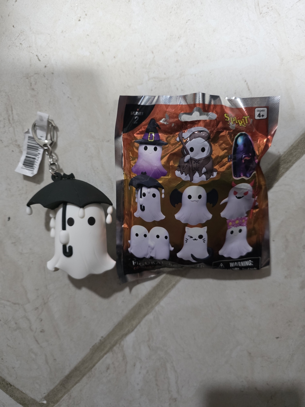 Spirit Halloween White Ghost Bag Clip Series 2
